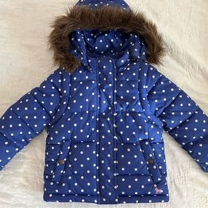 Mini Boden Girls Polka Dot Puffer Coat and Vest- Size 2-3